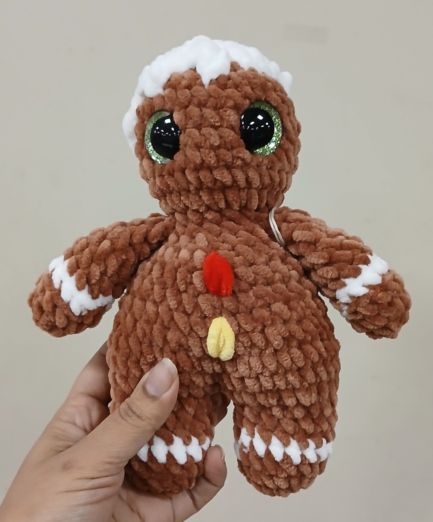 Ginger bread man crochet plushie