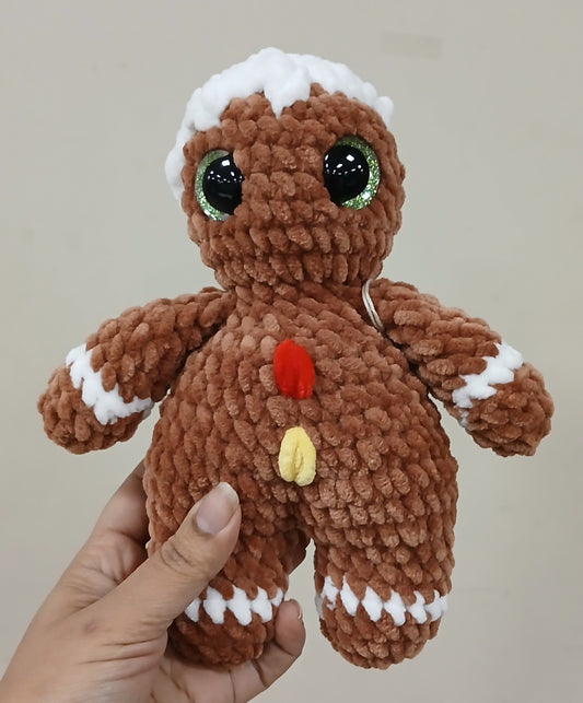 Ginger bread man crochet plushie